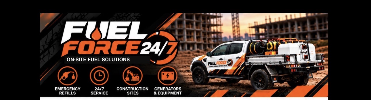 Fuel Force 24/7 official branding, truck and on-site fuel solutions